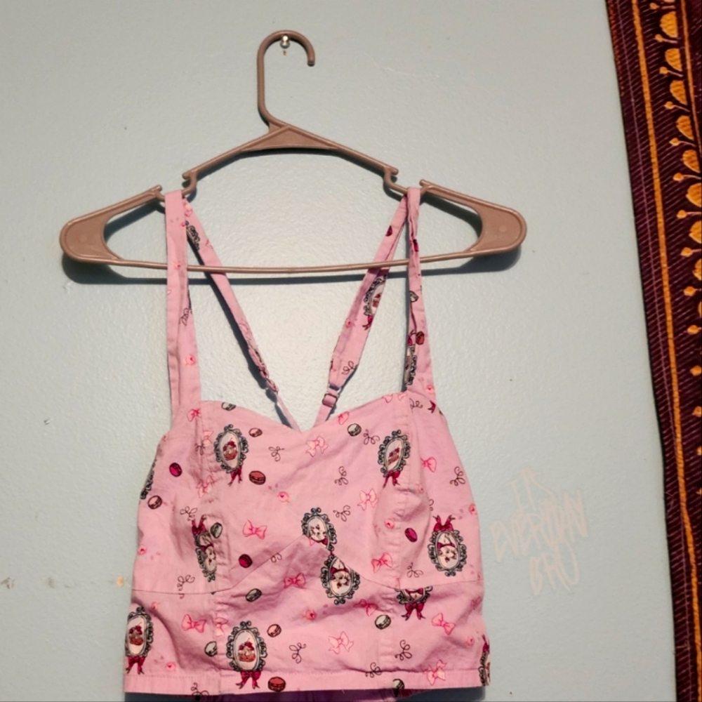 Disney's Aristocrats pink zipper crop top
